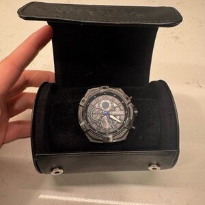 Brera Black Watch with Leather Case